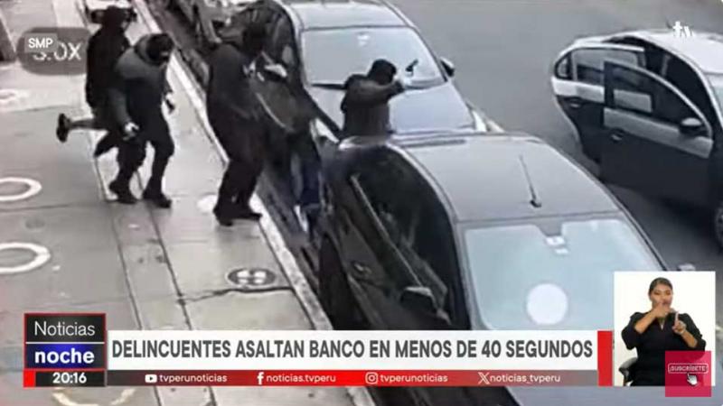 San Martín de Porres   delincuentes  banco  estado de emergencia