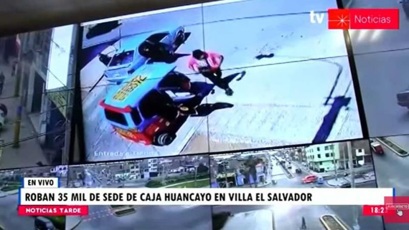 Villa El Salvador delincuentes  Caja Huancayo