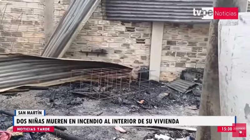 San Martín   niñas  incendio   vivienda