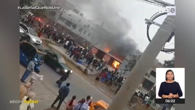 San Juan de Lurigancho accidente incendio