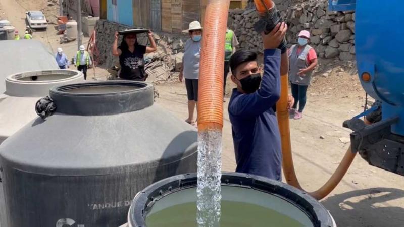 Sedapal corte de agua camión cisterna