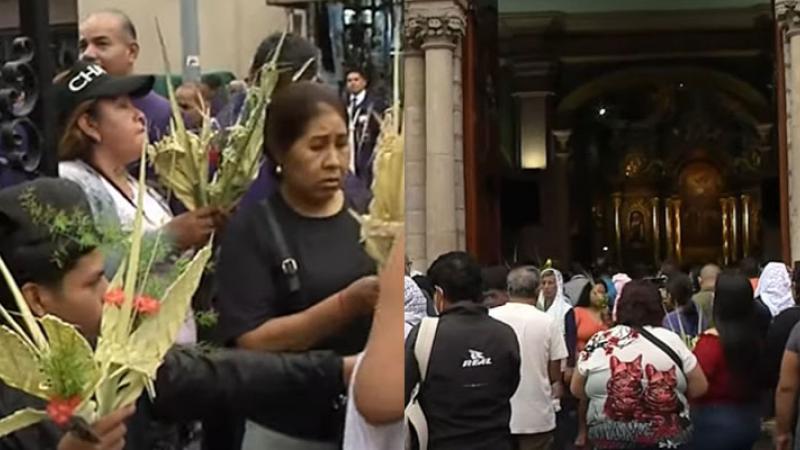 Semana Santa: fieles llegaron a iglesia Las Nazarenas 