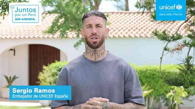 Sergio Ramos se une al llamado de UNICEF por un Perú sin anemia
