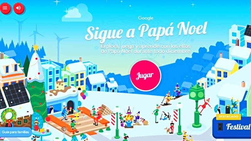 papá noel recorrido santa navidad google juegos