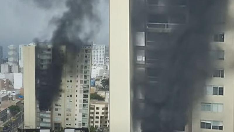 Barranco: incendio en condominio multifamiliar ubicado en la avenida República de Panamá