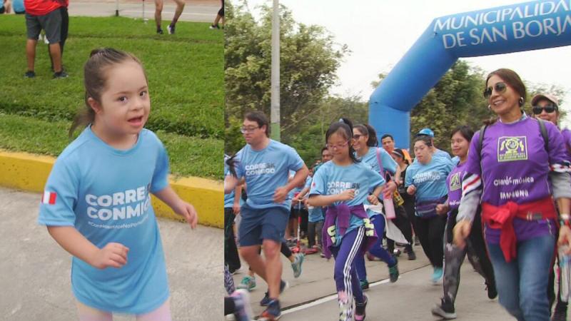 Síndrome de Down Personas con Síndrome de Down carrera deporte Inclusión San Borja