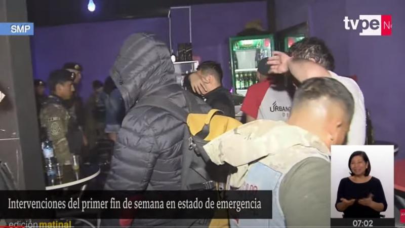 SMP estado de emergencia operativos fin de semana intervenciones