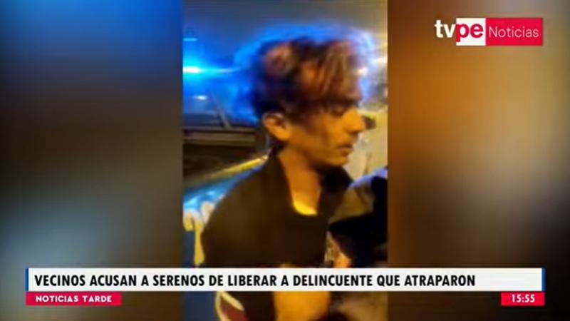 SMP: vecinos acusan a serenos de liberar a delincuente que habían atrapado