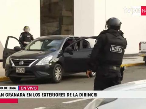 Cercado de Lima granada vehículo  Dirincri