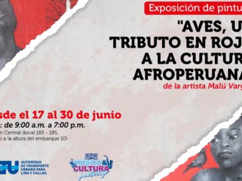 Artista Malú Vargas presenta exposición  “Aves, un tributo en rojo a la cultura afroperuana”
