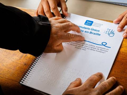BNP facilita el acceso al Formulario Único de Trámite (FUT) con sistema Braille