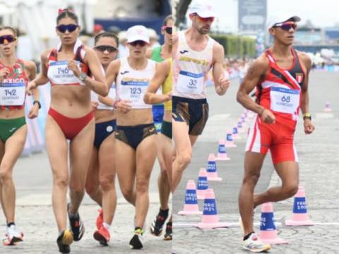 Kimberly García y César Rodríguez logran diploma olímpico en maratón de marcha relevo mixto 