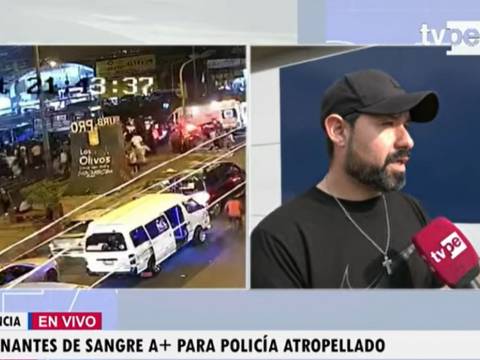 Piden donantes para policía atropellado