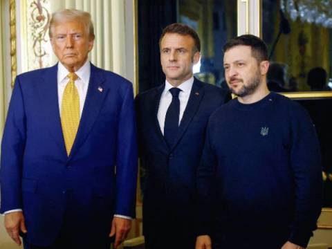 Trump Macron Zelenski