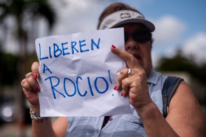 Manifestacoion para pedri la liberación de Roció San Miguel 