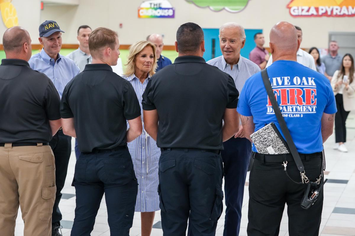 Jill Biden acompaño a su esposo el presidente de Estados Unidos a Florida 