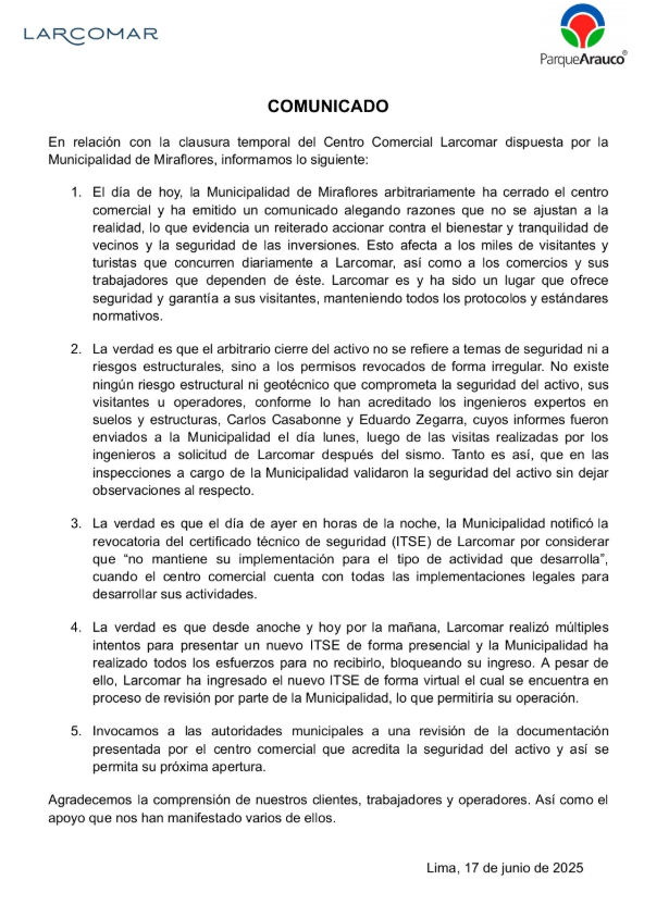 larcomar-cerrado