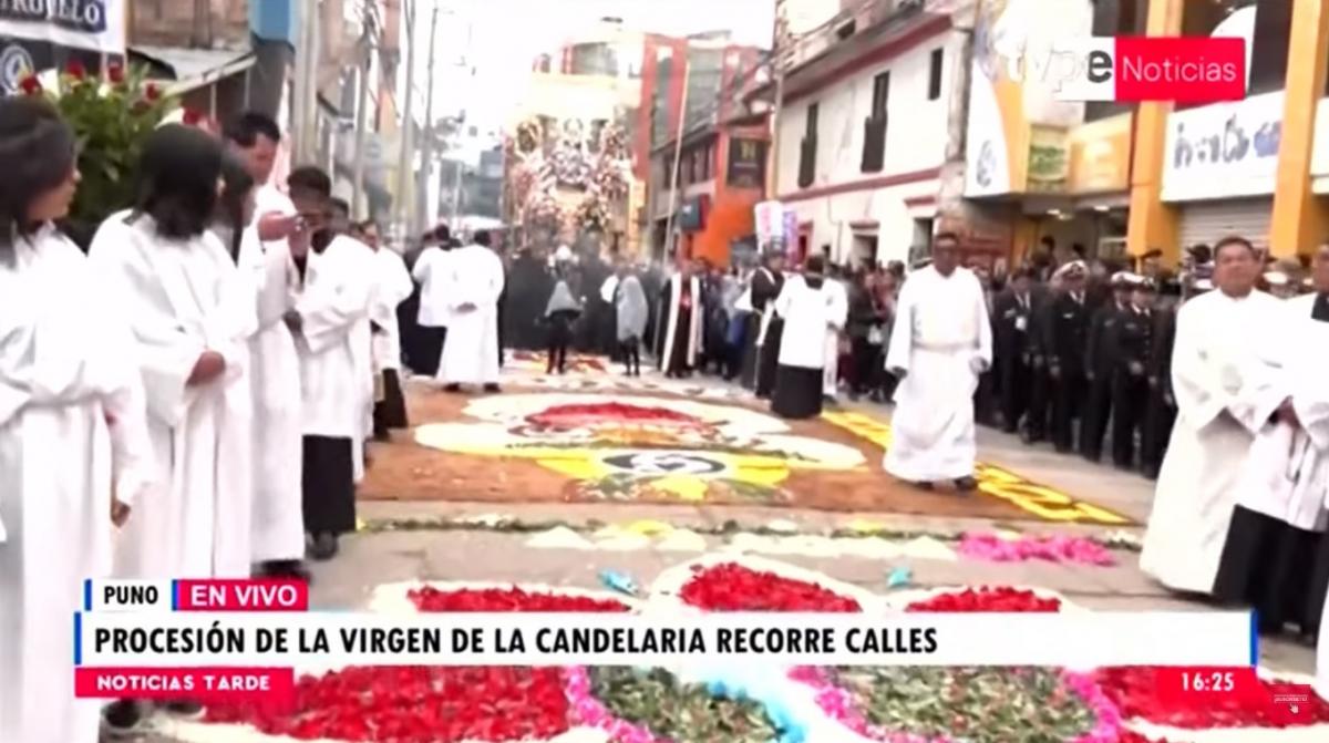 Alfombra virgen candelaria puno