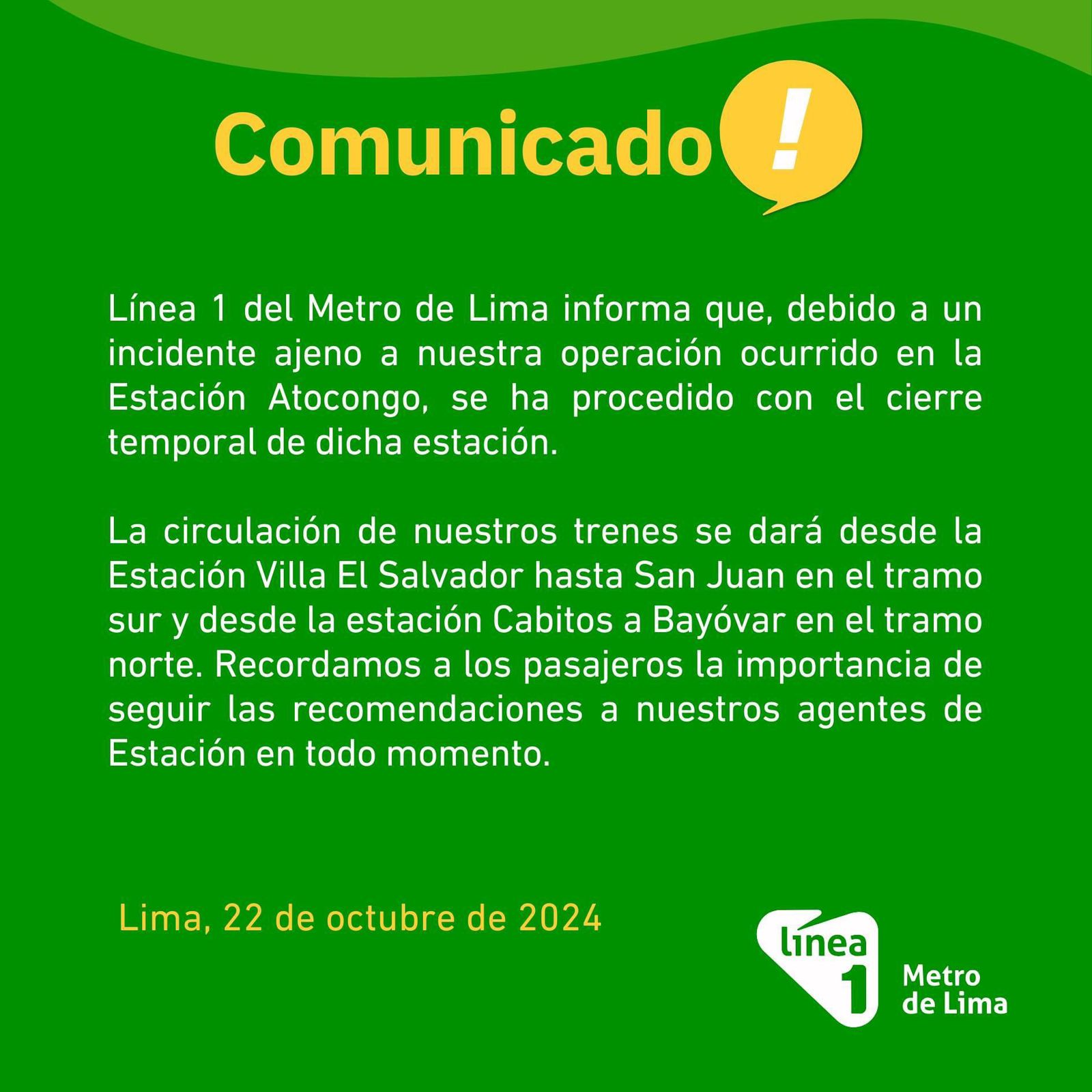 tren línea 1 muerto rieles