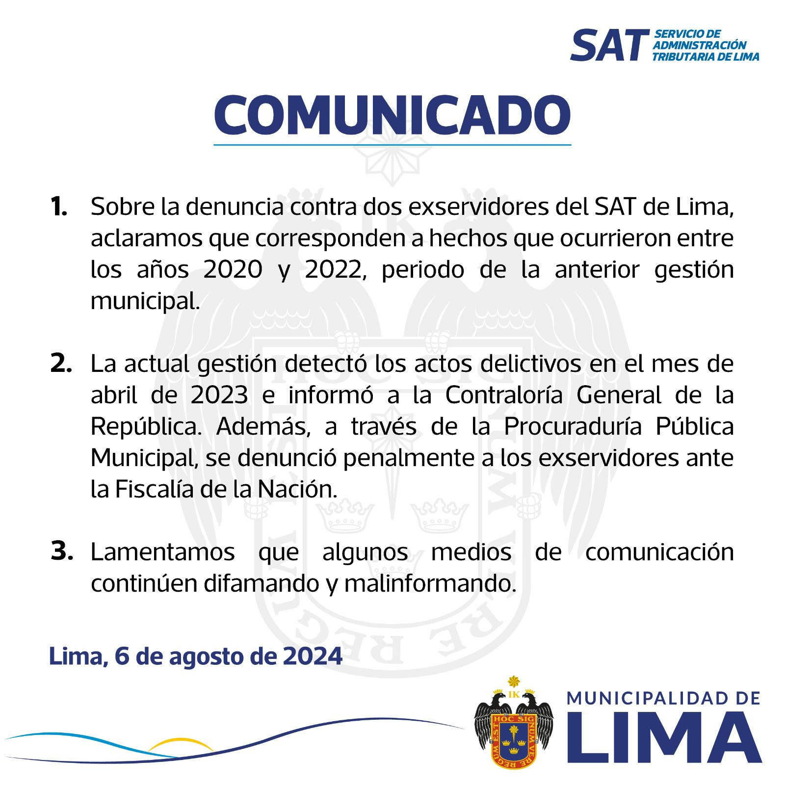 sat municipalidad de Lima