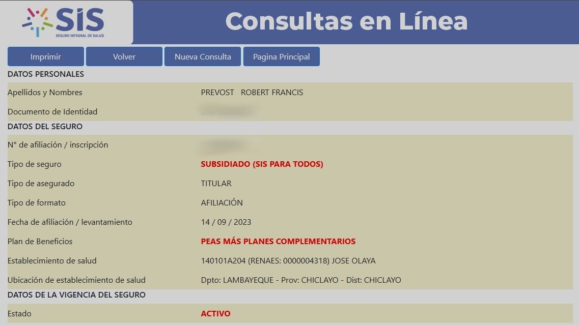 sis papa seguro salud