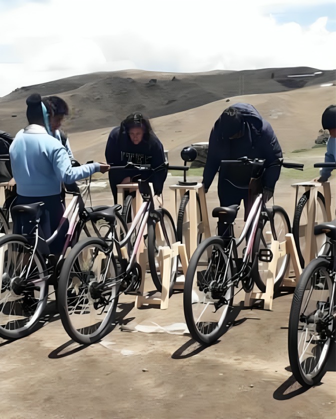 bicicleta electricidad estudiantes