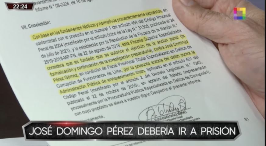 José Domingo Pérez investigación