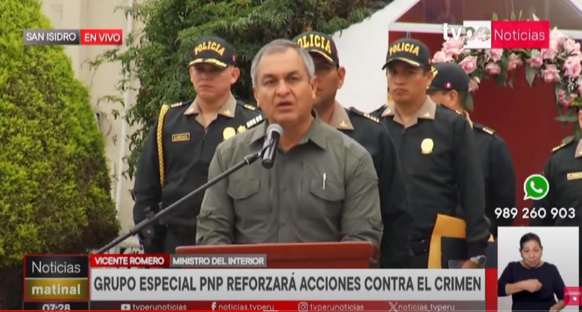 Vicente Romero PNP crimen organizado