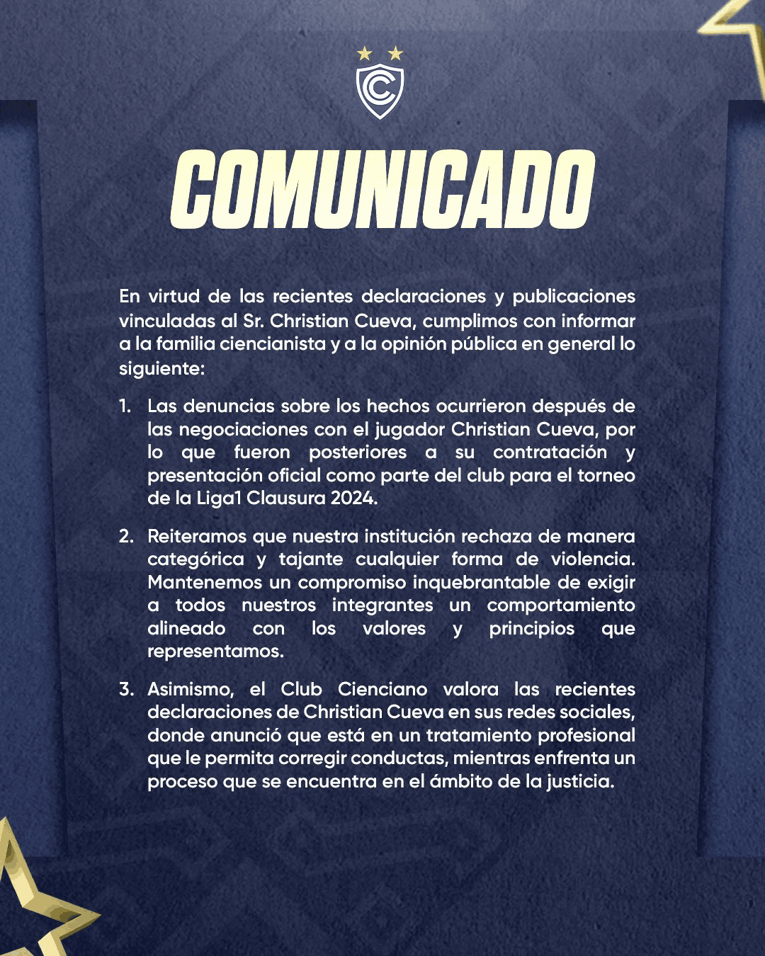 COMUNICADO CIENCIANO