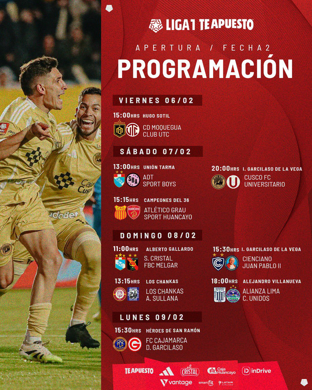 fecha 2 del torneo apertura 2026