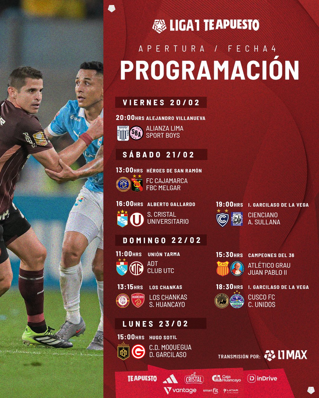 fecha 4 del torneo apertura de la liga 1