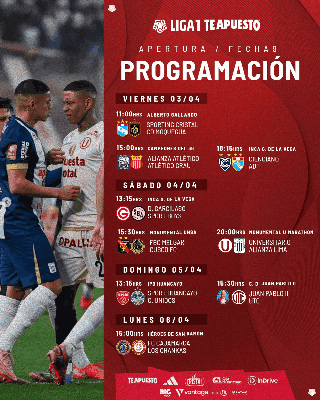 fecha 9 de la liga 1