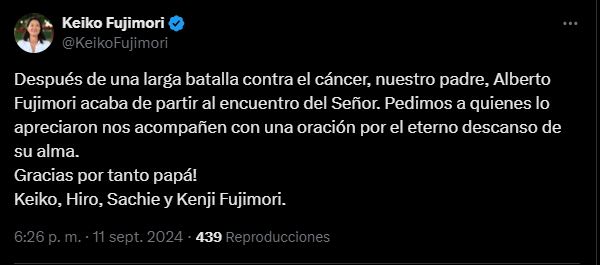 ALBETO FUJIMORI FALLECIO