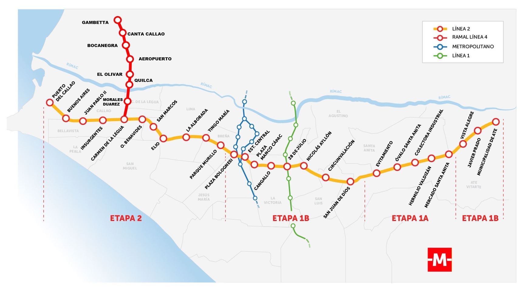 linea 2 del metro de lima