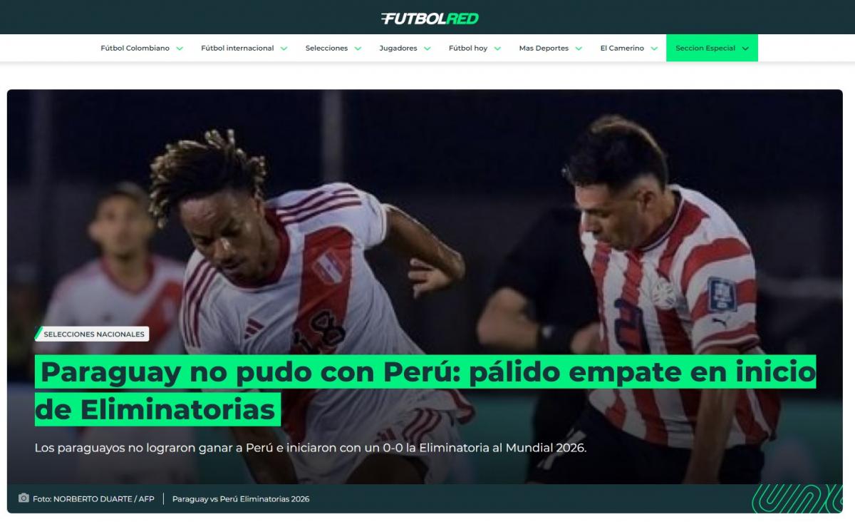 Perú 0-0 Paraguay